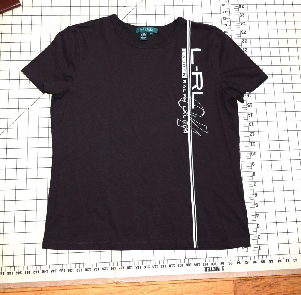 Vtg Lauren Ralph Lauren M Cotton Short Sleeve Knit T-Shirt Dark Chocolate Brown